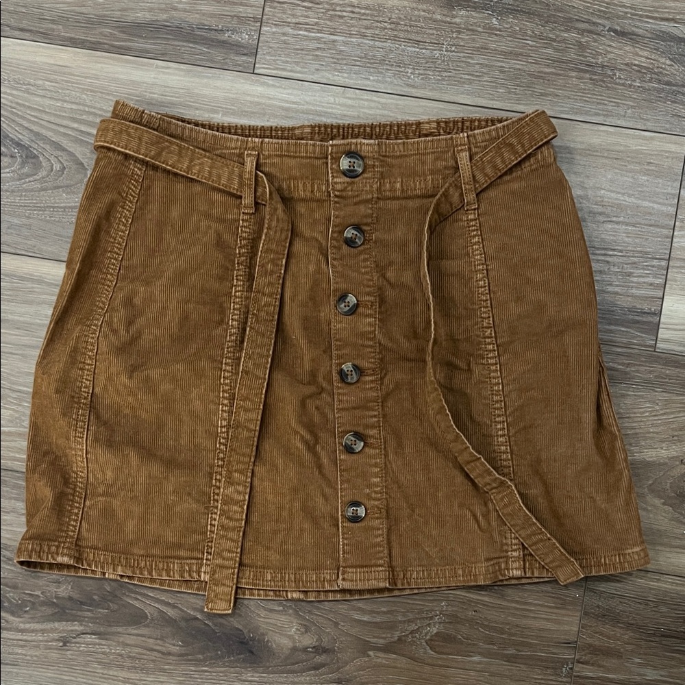 American Eagle Outfitters Tan Corduroy Mini Skirt
